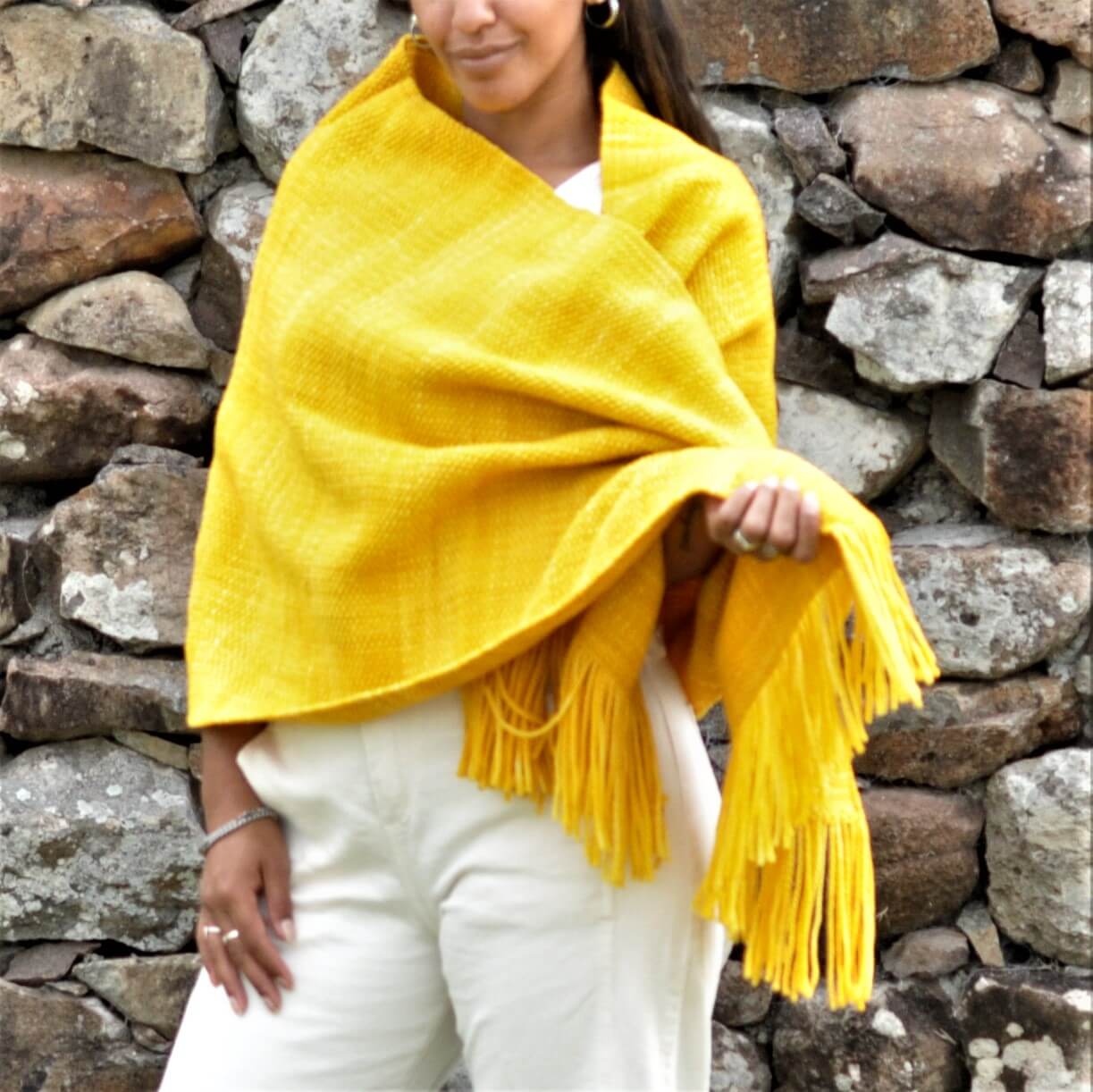 Pashmina color (amarilla)